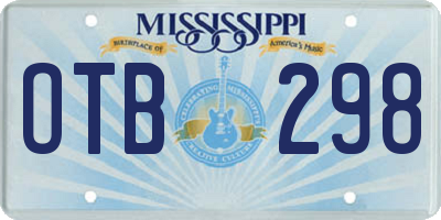 MS license plate OTB298