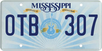 MS license plate OTB307