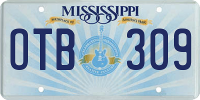 MS license plate OTB309