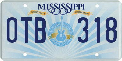 MS license plate OTB318