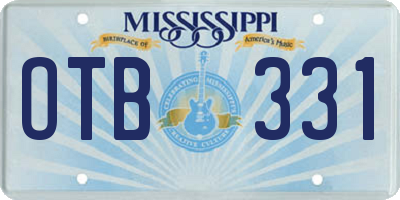 MS license plate OTB331
