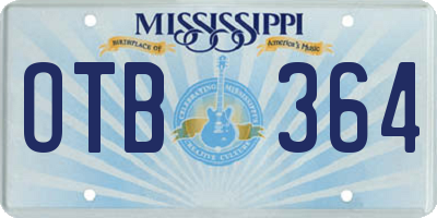 MS license plate OTB364