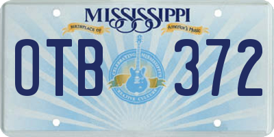 MS license plate OTB372