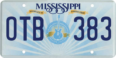 MS license plate OTB383