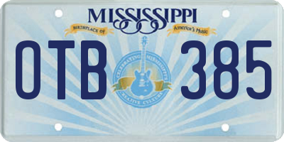 MS license plate OTB385