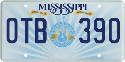 MS license plate OTB390