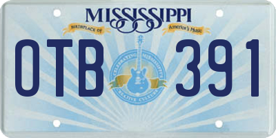 MS license plate OTB391