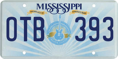 MS license plate OTB393