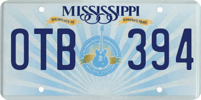 MS license plate OTB394