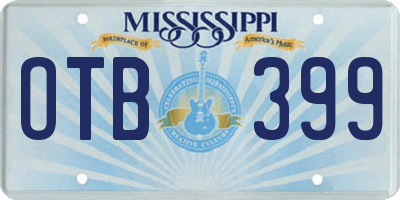 MS license plate OTB399