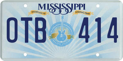MS license plate OTB414