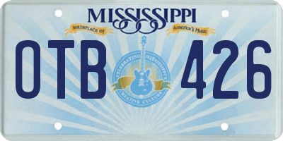 MS license plate OTB426