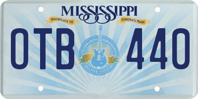 MS license plate OTB440