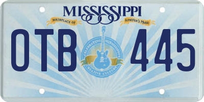 MS license plate OTB445