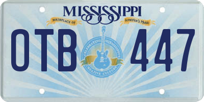 MS license plate OTB447