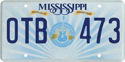 MS license plate OTB473