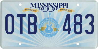 MS license plate OTB483