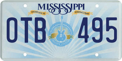 MS license plate OTB495