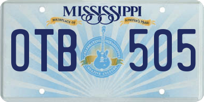 MS license plate OTB505