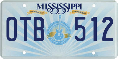 MS license plate OTB512