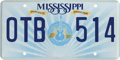MS license plate OTB514