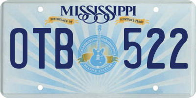 MS license plate OTB522