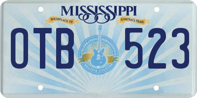 MS license plate OTB523