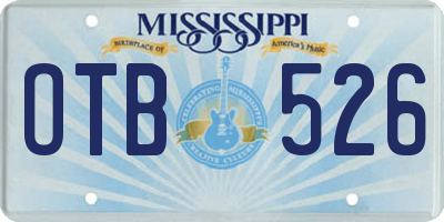 MS license plate OTB526