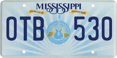 MS license plate OTB530