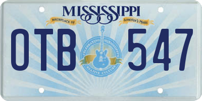 MS license plate OTB547