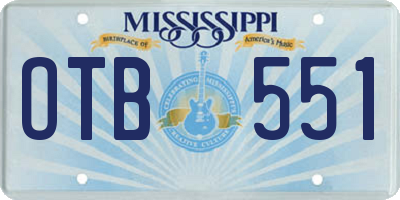 MS license plate OTB551