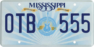 MS license plate OTB555