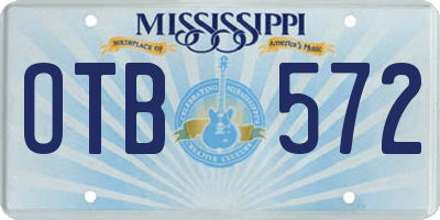 MS license plate OTB572