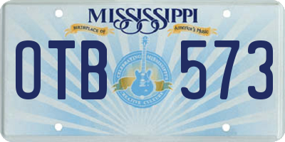 MS license plate OTB573
