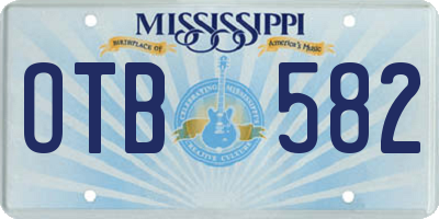 MS license plate OTB582