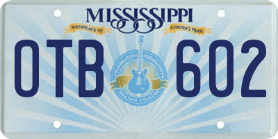 MS license plate OTB602