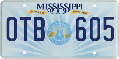 MS license plate OTB605