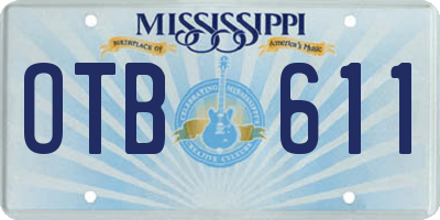 MS license plate OTB611