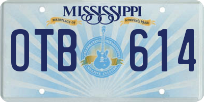 MS license plate OTB614