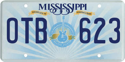 MS license plate OTB623