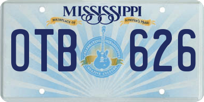 MS license plate OTB626