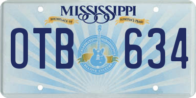 MS license plate OTB634
