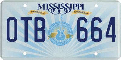 MS license plate OTB664