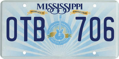 MS license plate OTB706