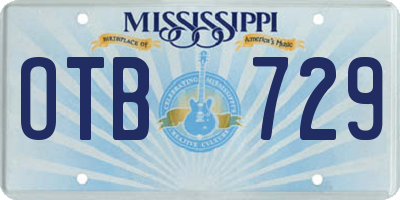 MS license plate OTB729