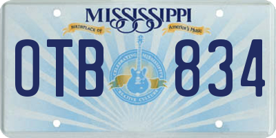 MS license plate OTB834