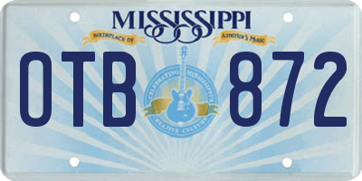 MS license plate OTB872