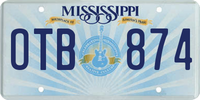 MS license plate OTB874