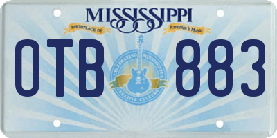 MS license plate OTB883
