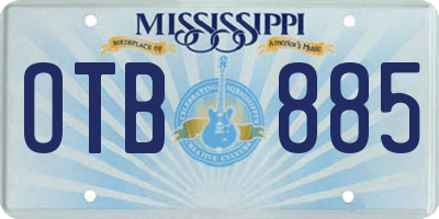 MS license plate OTB885